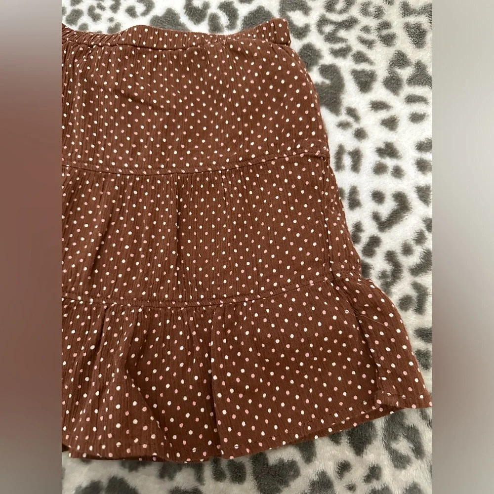Old Navy Polka Dot Skirt in Brown Pink Size 6-12 months